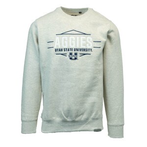 aggies utah state crew sweatshirt oatmeal